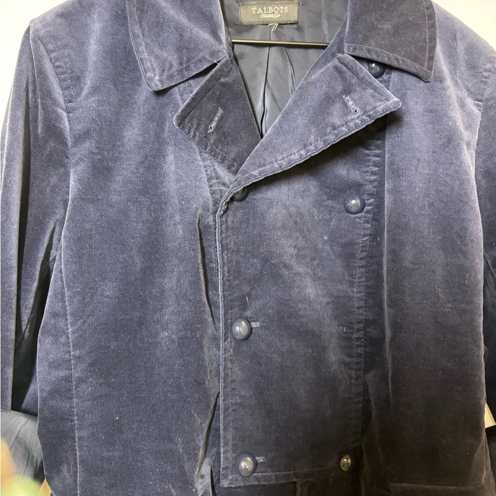 Talbots Blue Velvet Blazer - size 8 - Picture 5 of 5